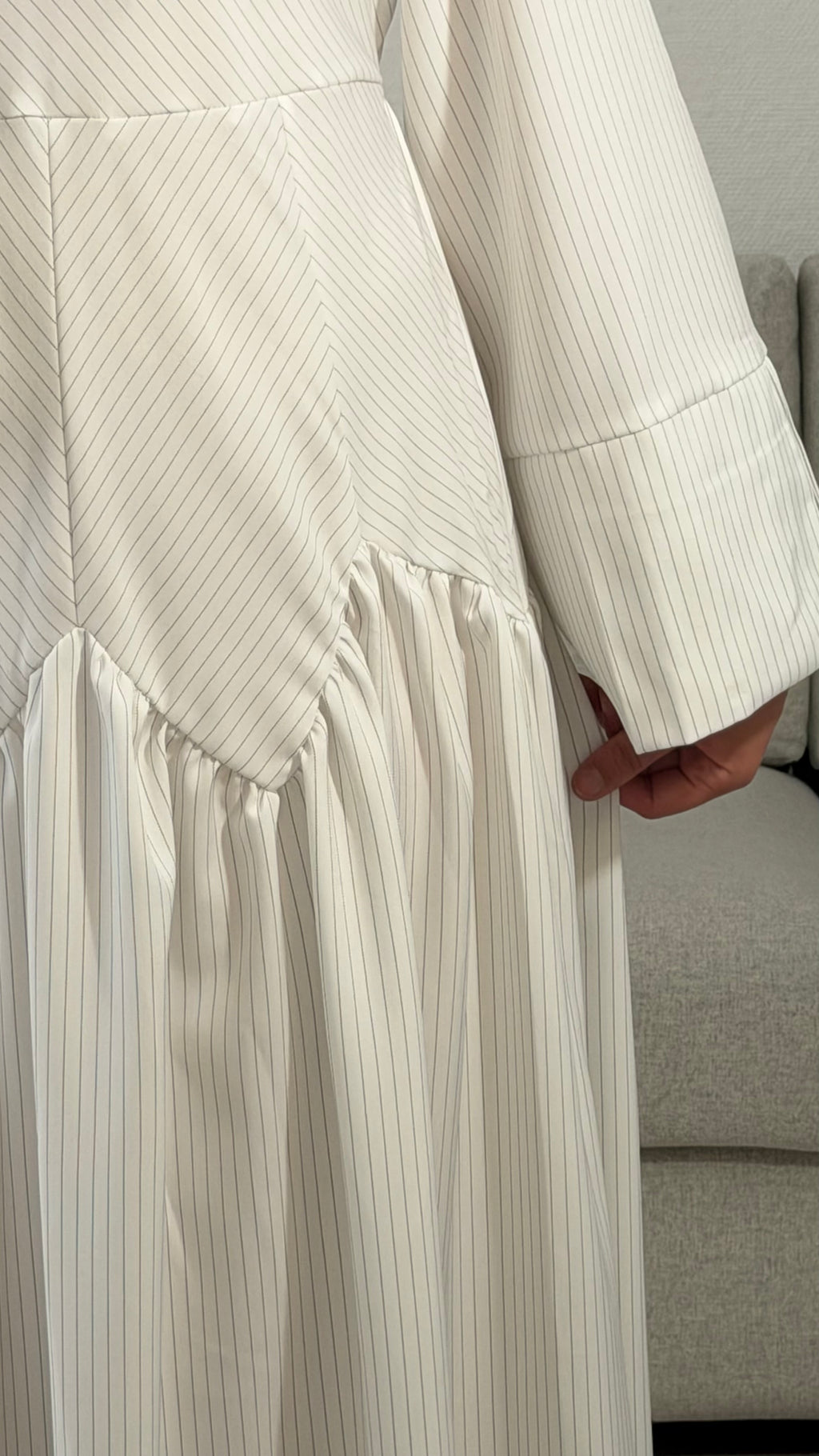 Robe RAYÉE - BLANC