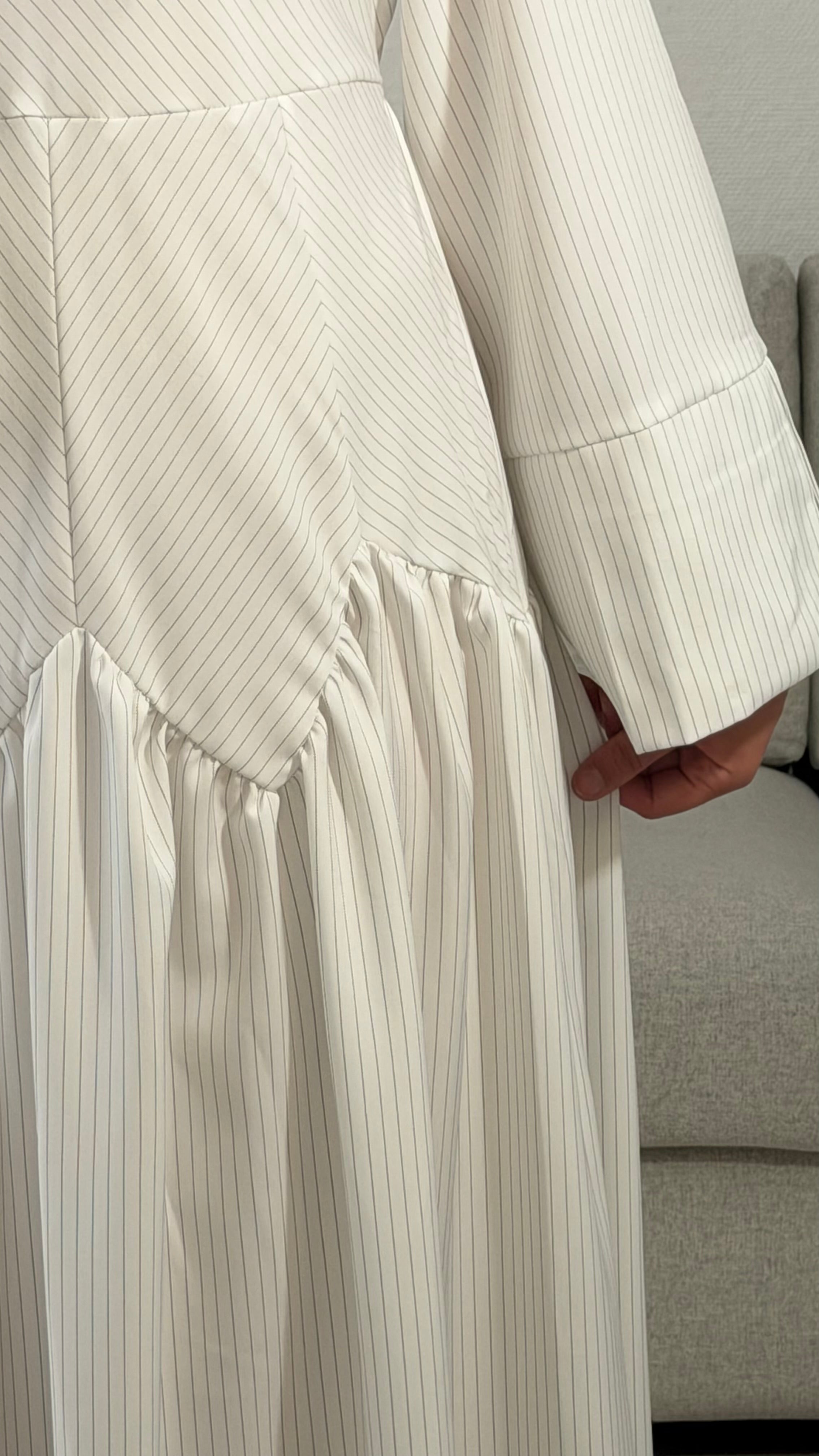 Robe RAYÉE - BLANC