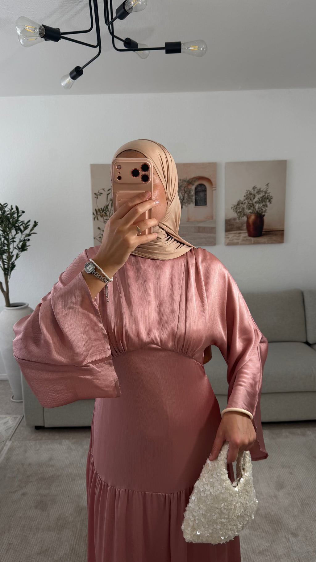 Robe SATINÉE - ROSE