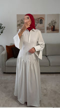 Robe RAYÉE - BLANC