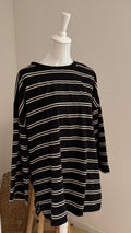 T-SHIRT MANCHE LONGUE RAYÉ NOIR