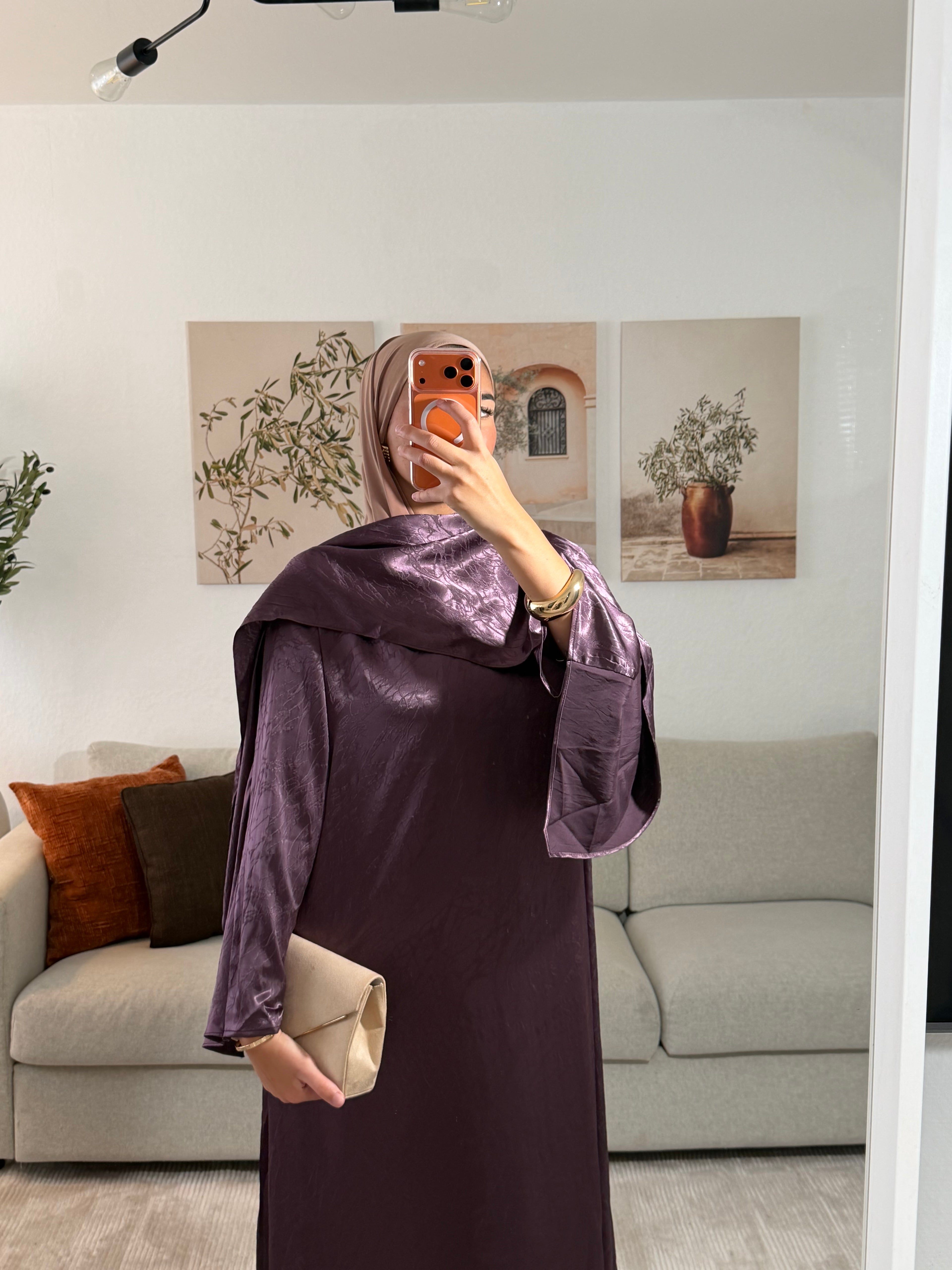 ROBE MINA - AUBERGINE