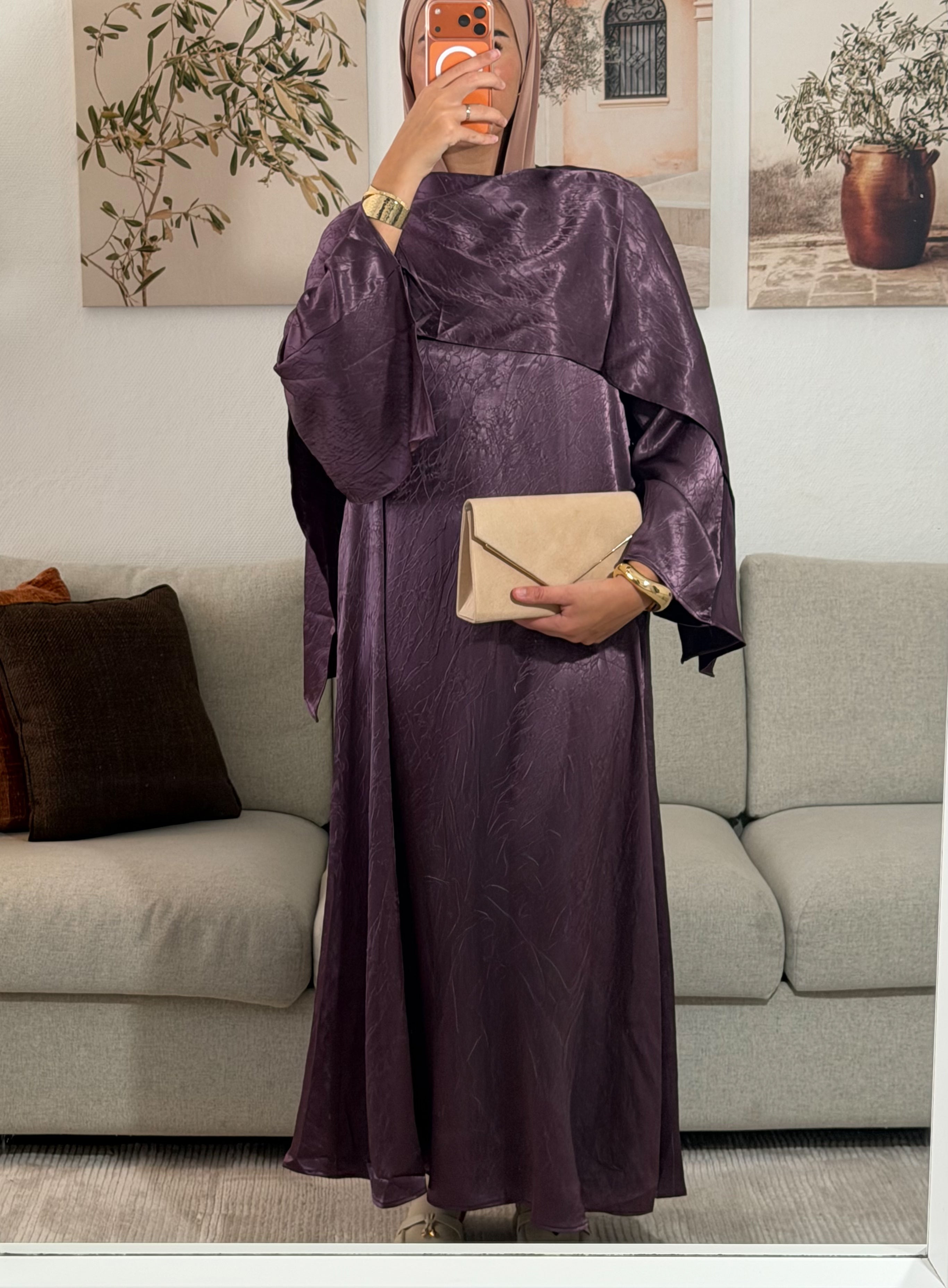 ROBE MINA - AUBERGINE