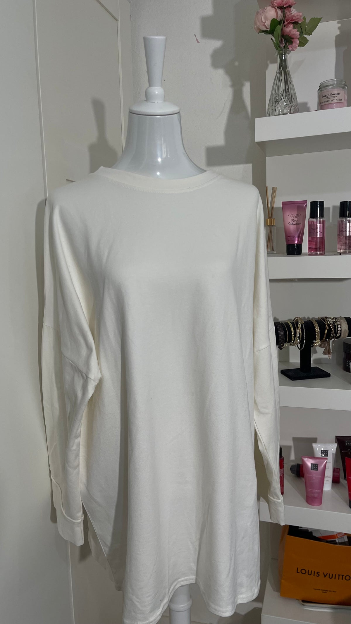 T-SHIRT MANCHES LONGUES BLANC