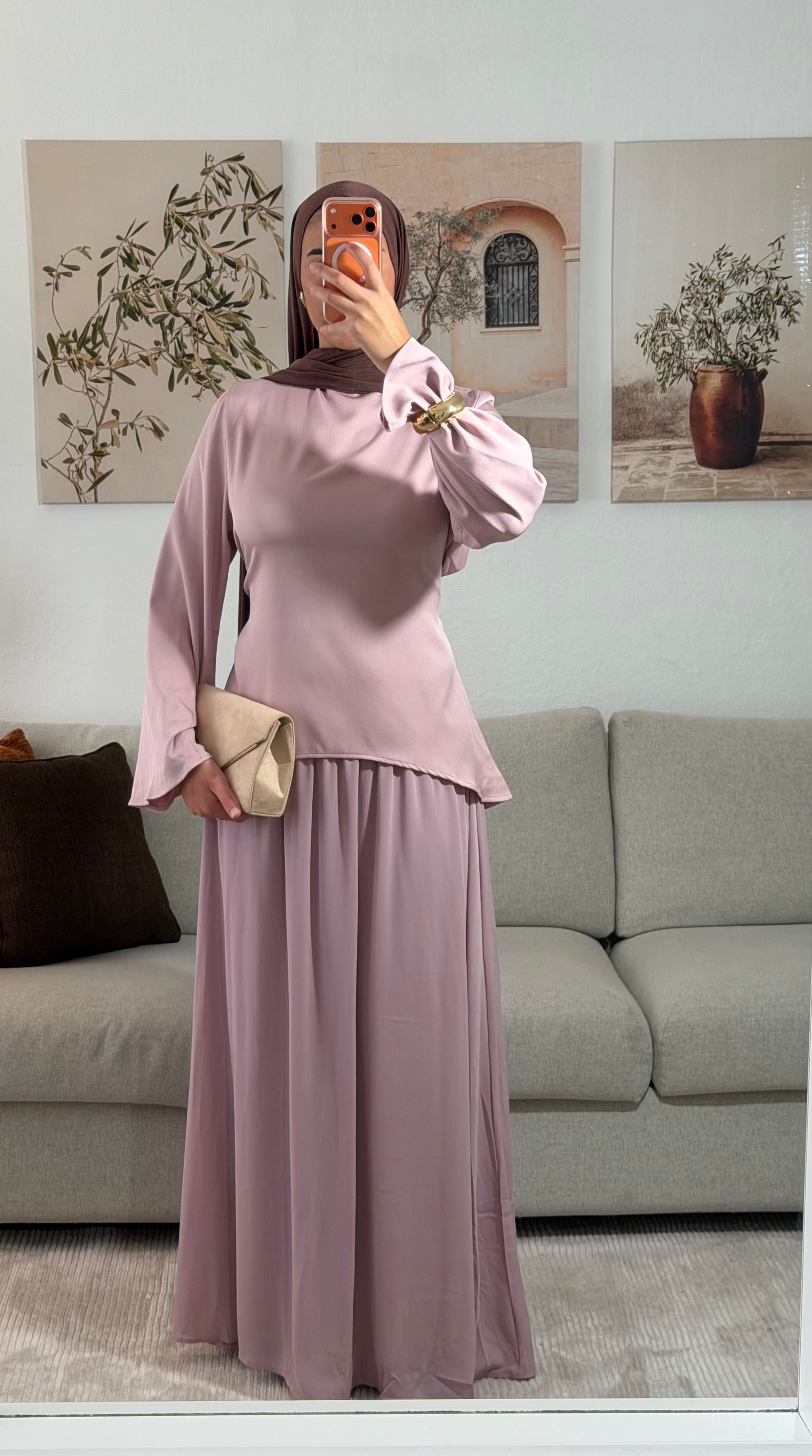 ENSEMBLE JUPE CHAIMA - ROSE