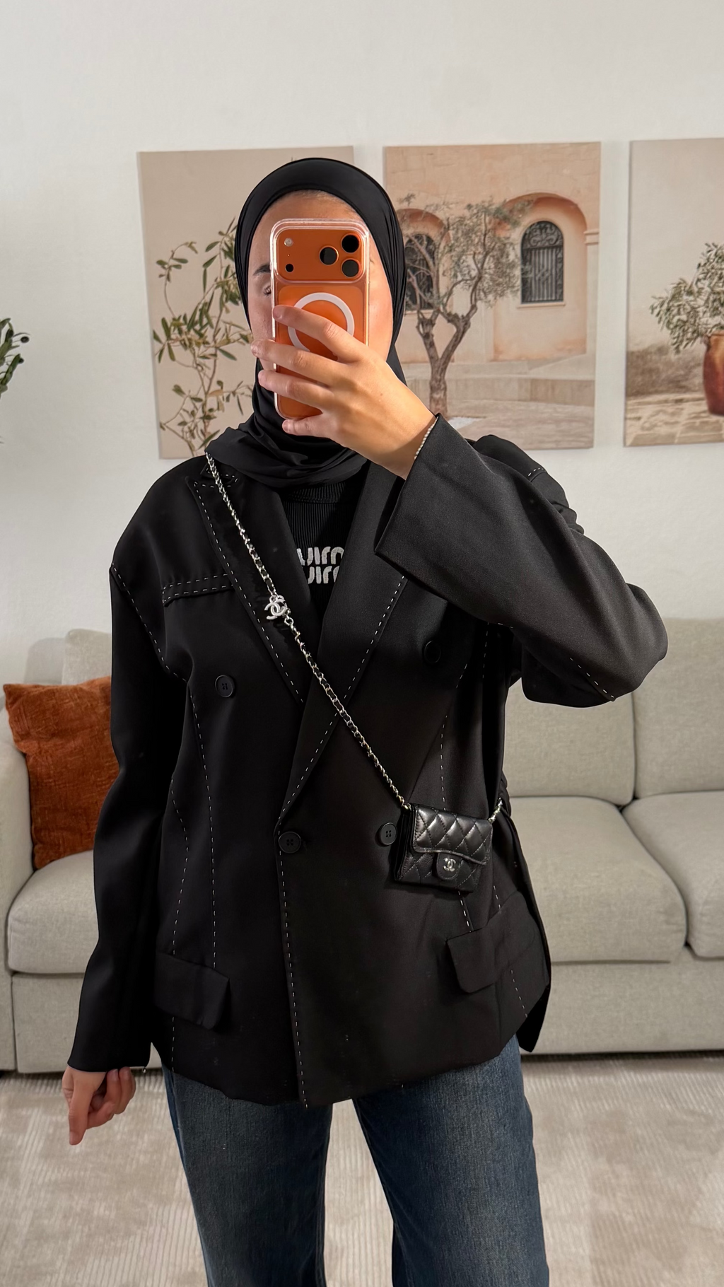 BLAZER SURPIQURE - NOIR