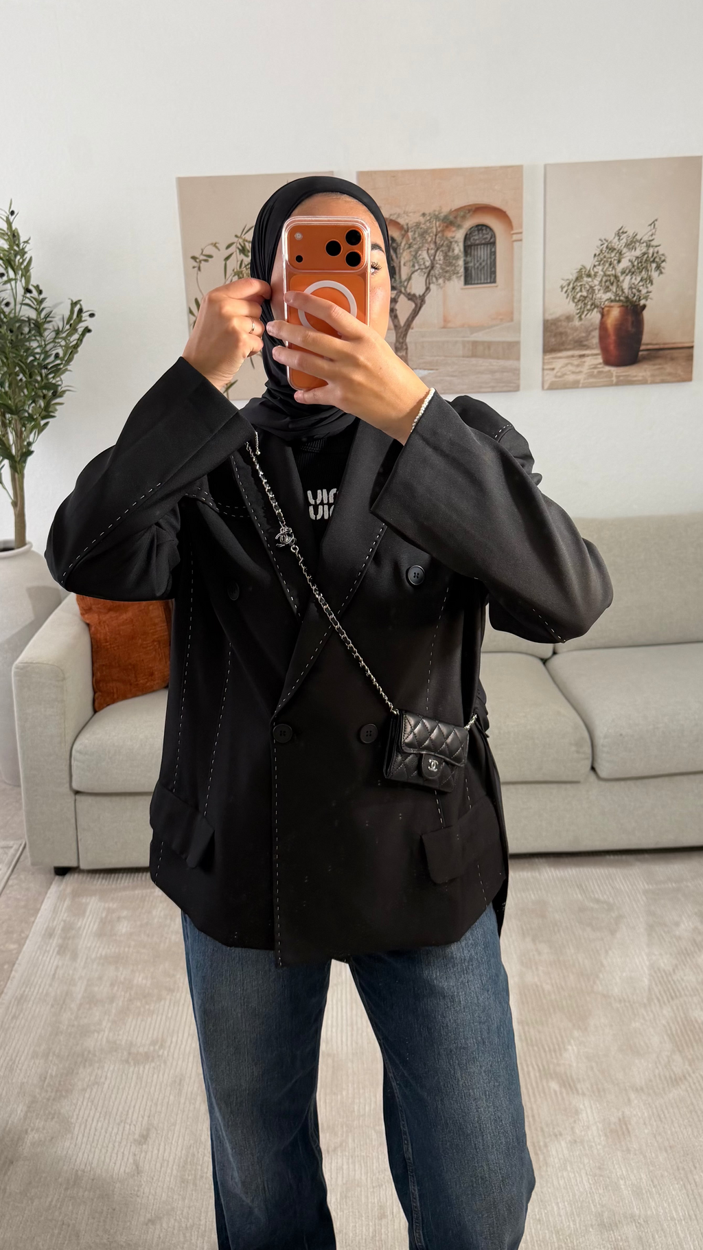 BLAZER SURPIQURE - NOIR