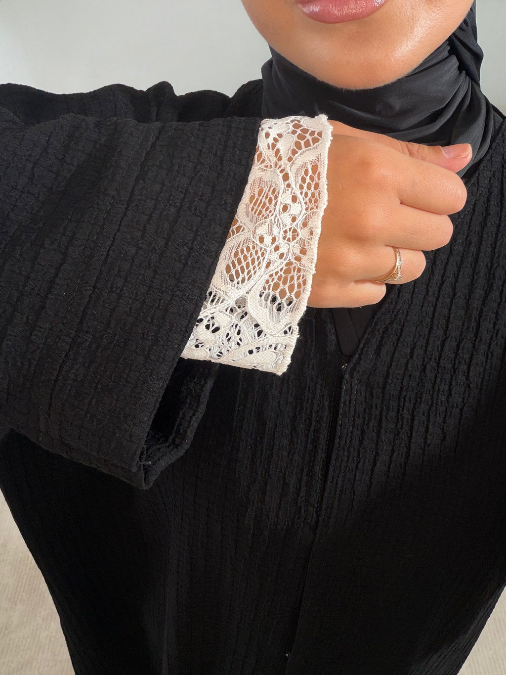 MANCHES DENTELLE - BLANC