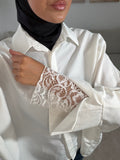 MANCHES DENTELLE - BLANC