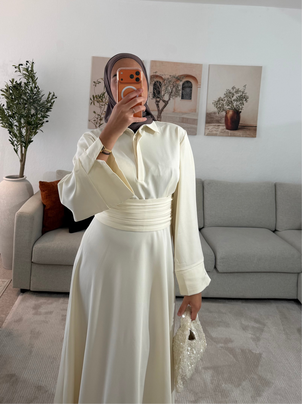 ROBE TESNIM - CREME