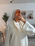 FOULARD CARREAUX - CREME
